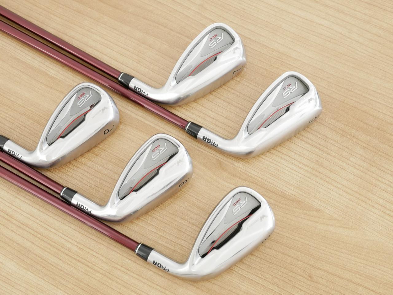 Iron set : PRGR : ชุดเหล็ก PRGR RS Red (รุ่นปี 2020 หน้าเด้ง ตีไกลมาก) มีเหล็ก 6-Pw (5 ชิ้น) ก้านกราไฟต์ Fujikura Speeder Evolution Flex R
