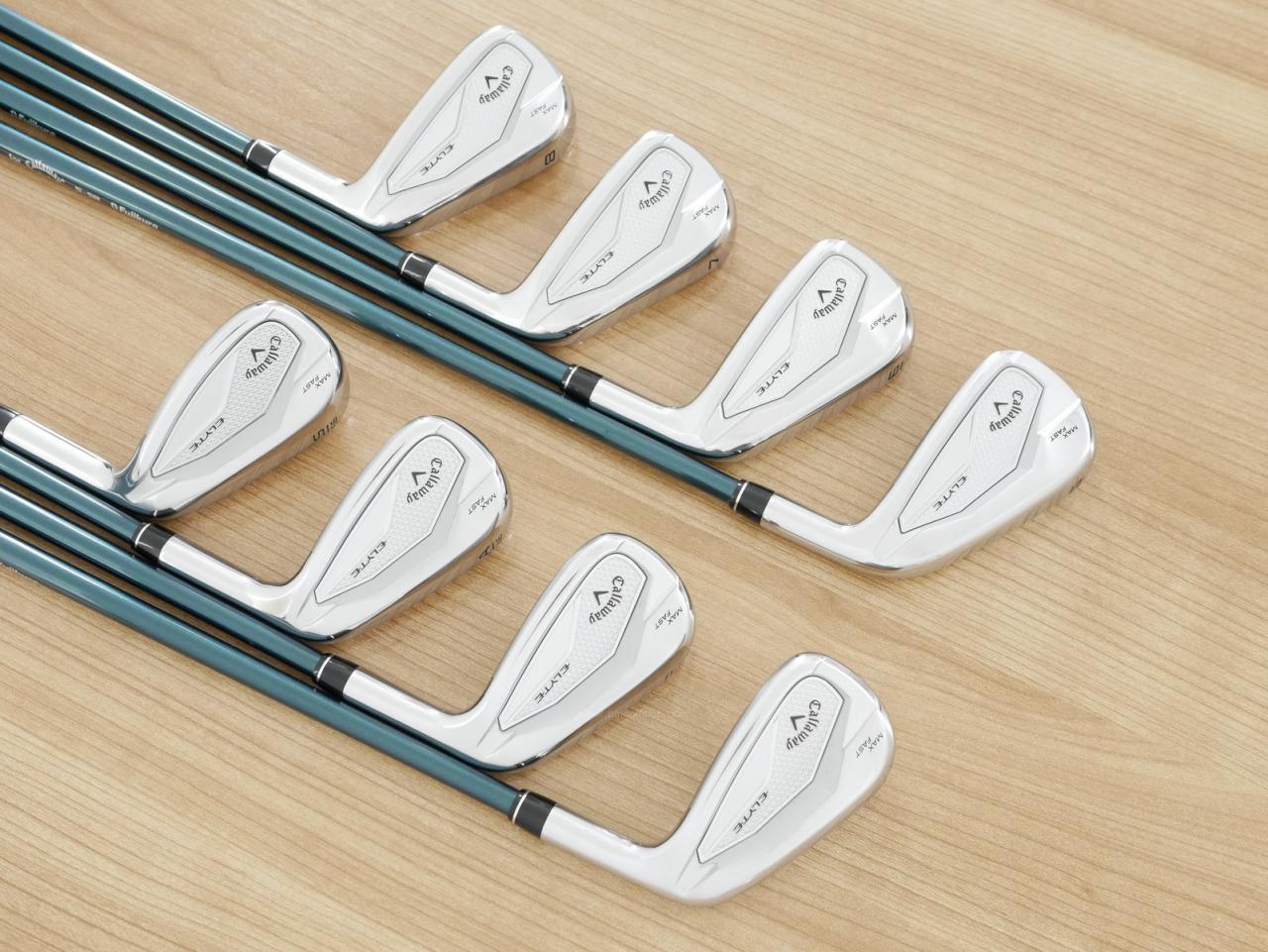 Iron set : Callaway : ชุดเหล็ก Callaway ELYTE Max Fast (รุ่นล่าสุด ออกปี 2025 ตีง่ายมาก ไกล Japan Spec.) มีเหล็ก 5-Pw,Aw,Sw (8 ชิ้น) ก้านกราไฟต์ Fujikura VENTUS 5 Flex SR