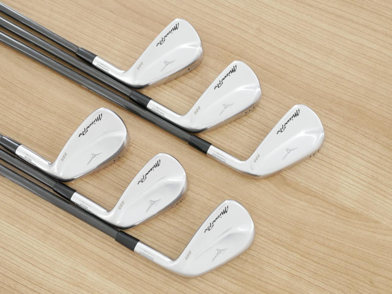 Iron set : Mizuno : ชุดเหล็ก Mizuno Pro 225 Forged (ปี 2023 นุ่ม แน่น ระยะดี) มีเหล็ก 5-Pw (6 ชิ้น) ก้านกราไฟต์ Mitsubishi OTI 75 Flex S