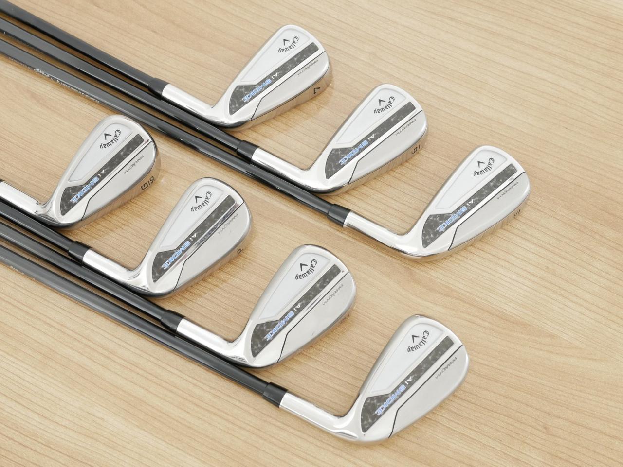 Iron set : Callaway : ชุดเหล็ก Callaway Paradym Ai Smoke (ออกปี 2024 ตีง่ายมาก ไกล Japan Spec.) มีเหล็ก 5-Pw,Gw (7 ชิ้น) ก้านกราไฟต์ Mitsubishi TENSEI 50 Flex R