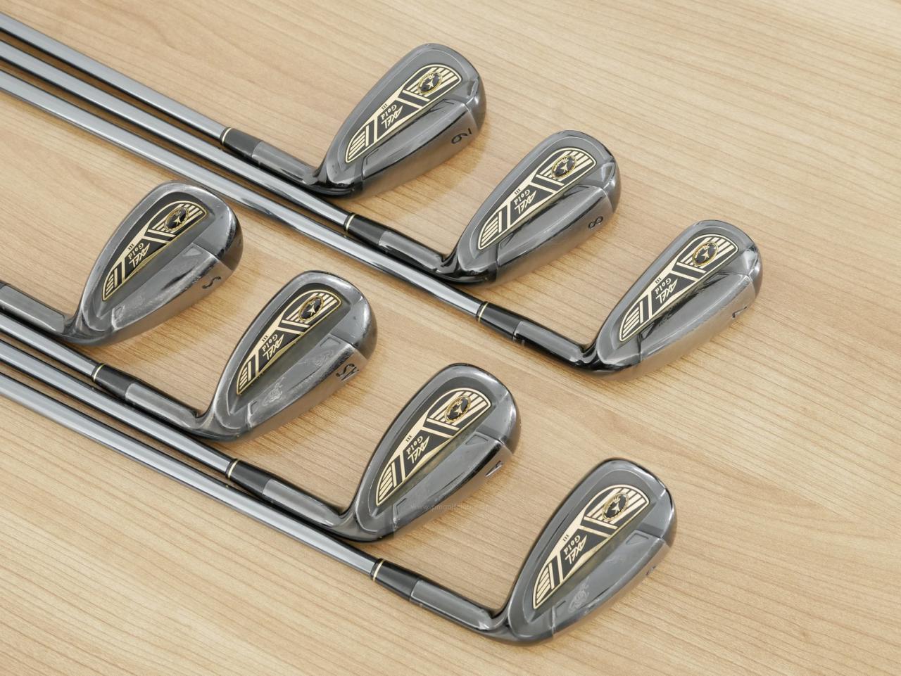 Iron set : Tsuruya : ชุดเหล็ก Tsuruya AXEL Gold Premium III (ออกปี 2019 ของใหม่ 6 หมื่นกว่าบาท หน้าเด้งสุดๆ ไกลสุดๆๆ) มีเหล็ก 7-Pw,Aw,As,Sw (7 ชิ้น) ก้านกราไฟต์ Flex R