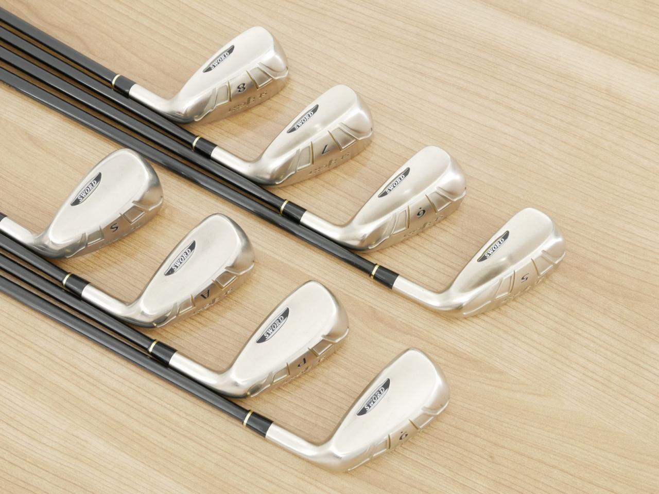 Iron set : Katana : ชุดเหล็กกระเทย Katana Sword SL-Eight มีเหล็ก 5-Pw,Aw,Sw (8 ชิ้น) ก้านกราไฟต์ Flex SR