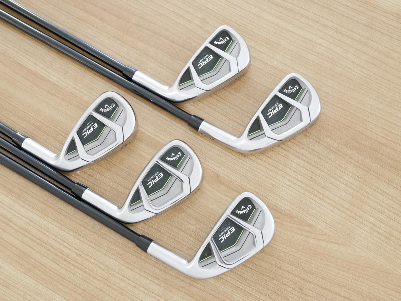 Iron set : Callaway : ชุดเหล็ก Callaway EPIC Star (ปี 2018 หน้าเด้ง โกงองศา ตีไกลมากๆ) มีเหล็ก 6-Pw (5 ชิ้น) ก้านกราไฟต์ Fujikura Speeder Evolution Flex R