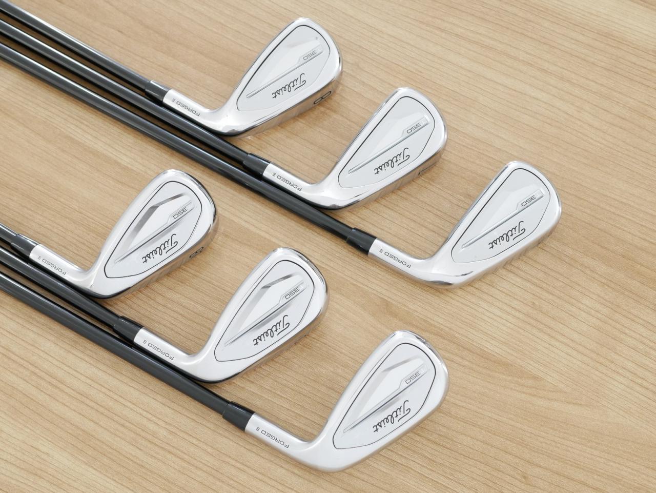 Iron set : Titleist : ชุดเหล็ก Titleist T350 Forged (รุ่นใหม่ล่าสุด ออกปี 2023) มีเหล็ก 6-Pw,48 (6 ชิ้น) ก้านกราไฟต์ Mitsubishi TENSEI AM2 Flex S