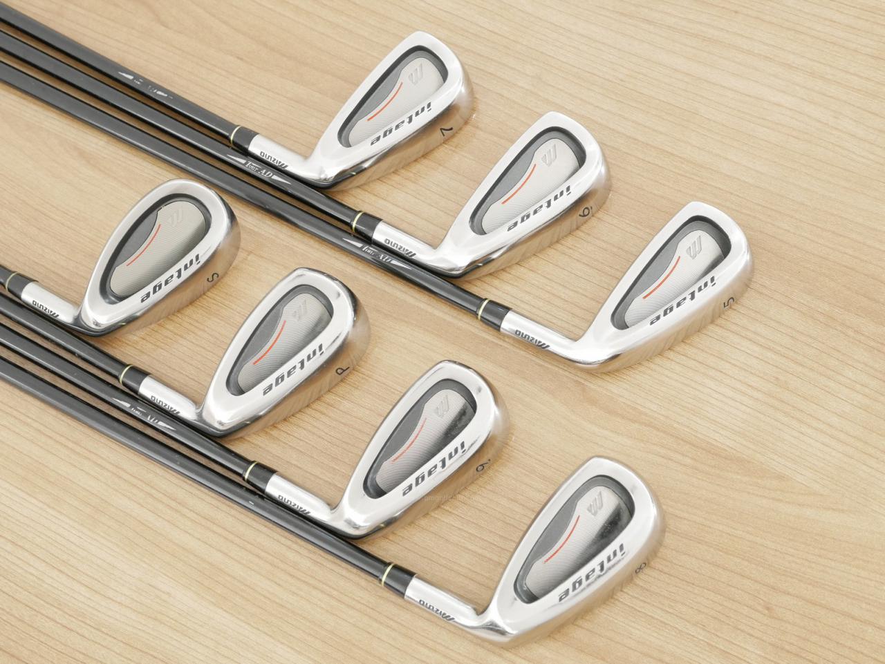 Iron set : Mizuno : ชุดเหล็ก Mizuno Intage Titanium (รุ่นท๊อป ใบใหญ่ ตีไกลมาก) มีเหล็ก 5-Pw,Sw (7 ชิ้น) ก้านกราไฟต์ Tour AD AD-75 Flex R