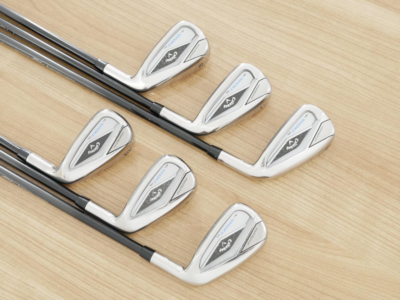 Iron set : Callaway : ชุดเหล็ก Callaway Paradym Ai Smoke HL (ออกปี 2024 ตีง่ายมาก ไกล Japan Spec.) มีเหล็ก 6-Pw,Aw (6 ชิ้น) ก้านกราไฟต์ Mitsubishi TENSEI 50 Flex R