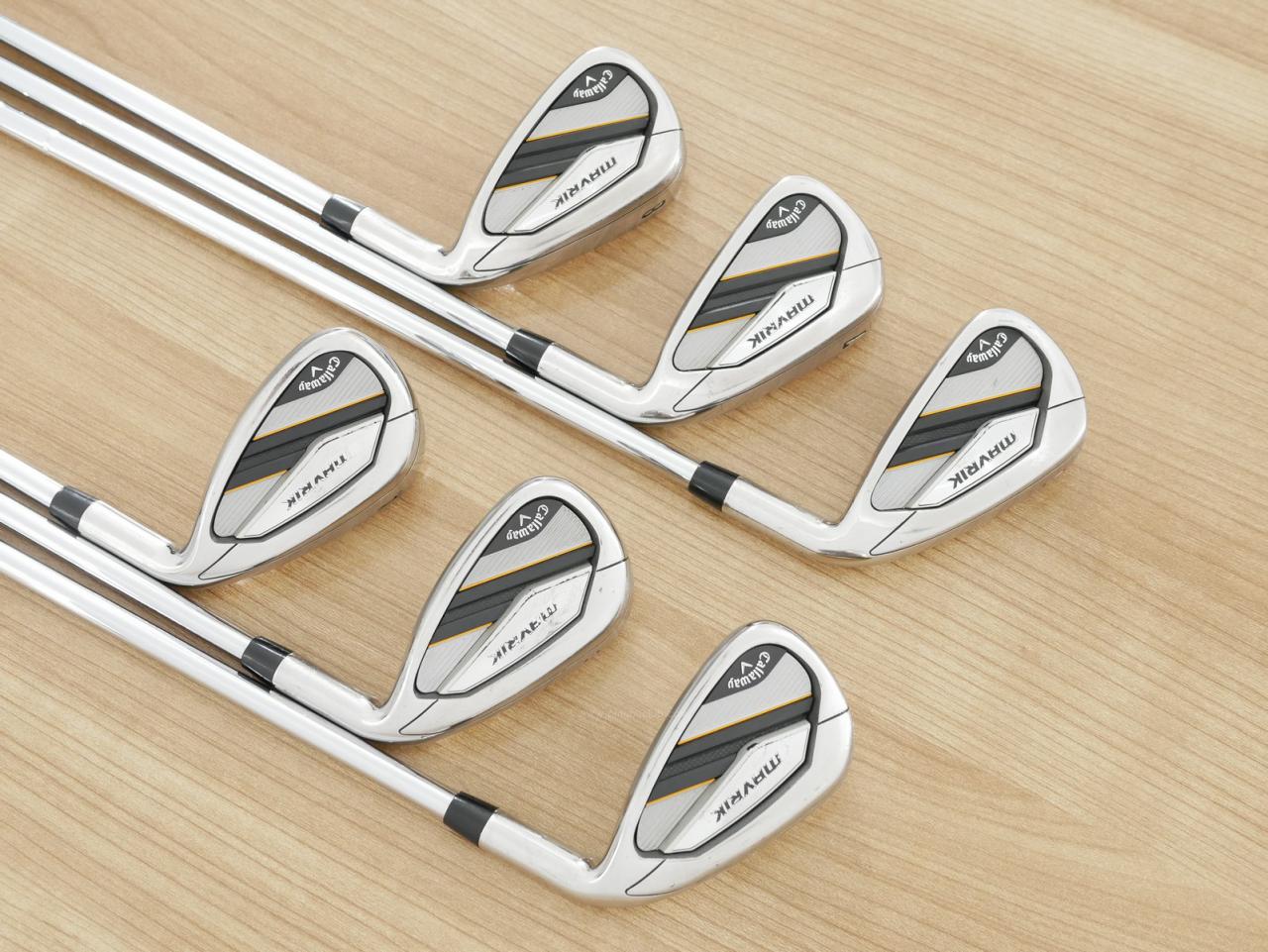 Iron set : Callaway : ชุดเหล็ก Callaway Mavrik (ปี 2020 ตีง่าย ไกลมากๆ) มีเหล็ก 6-Pw,Aw (6 ชิ้น) ก้านเหล็ก NS Pro Zelos 7 Flex S