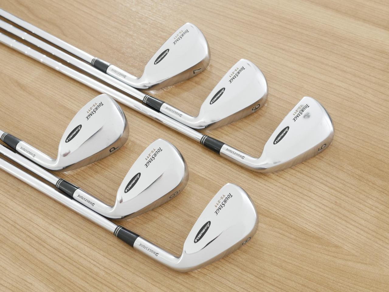 Iron set : Tourstage : ชุดเหล็ก Tourstage TS-211 Airmuscle มีเหล็ก 5-Pw (6 ชิ้น) ก้านเหล็ก NS Pro 950 Flex S