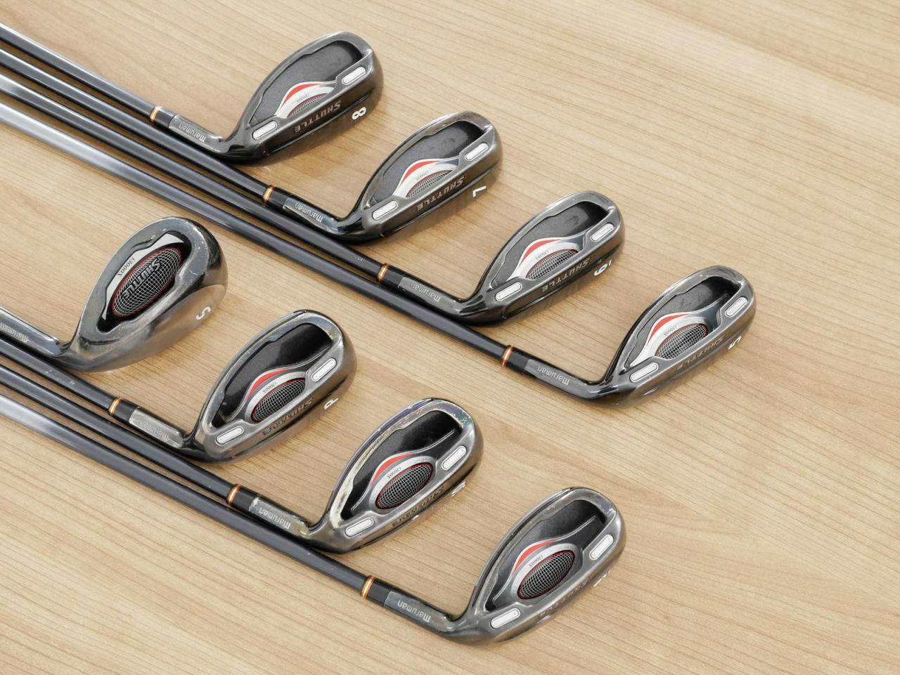 Iron set : Maruman : ชุดเหล็กกระเทย Maruman Shuttle i3000x (ตีง่ายสุดๆ) มีเหล็ก 5-10,Pw,Sw (8 ชิ้น) ก้านกราไฟต์ Flex R