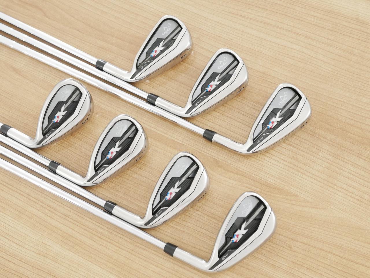 Iron set : Callaway : ชุดเหล็ก Callaway XR (ใบใหญ่ ตีง่ายมาก) มีเหล็ก 5-Pw,Sw (7 ชิ้น) ก้านเหล็ก NS Pro 950 Flex S