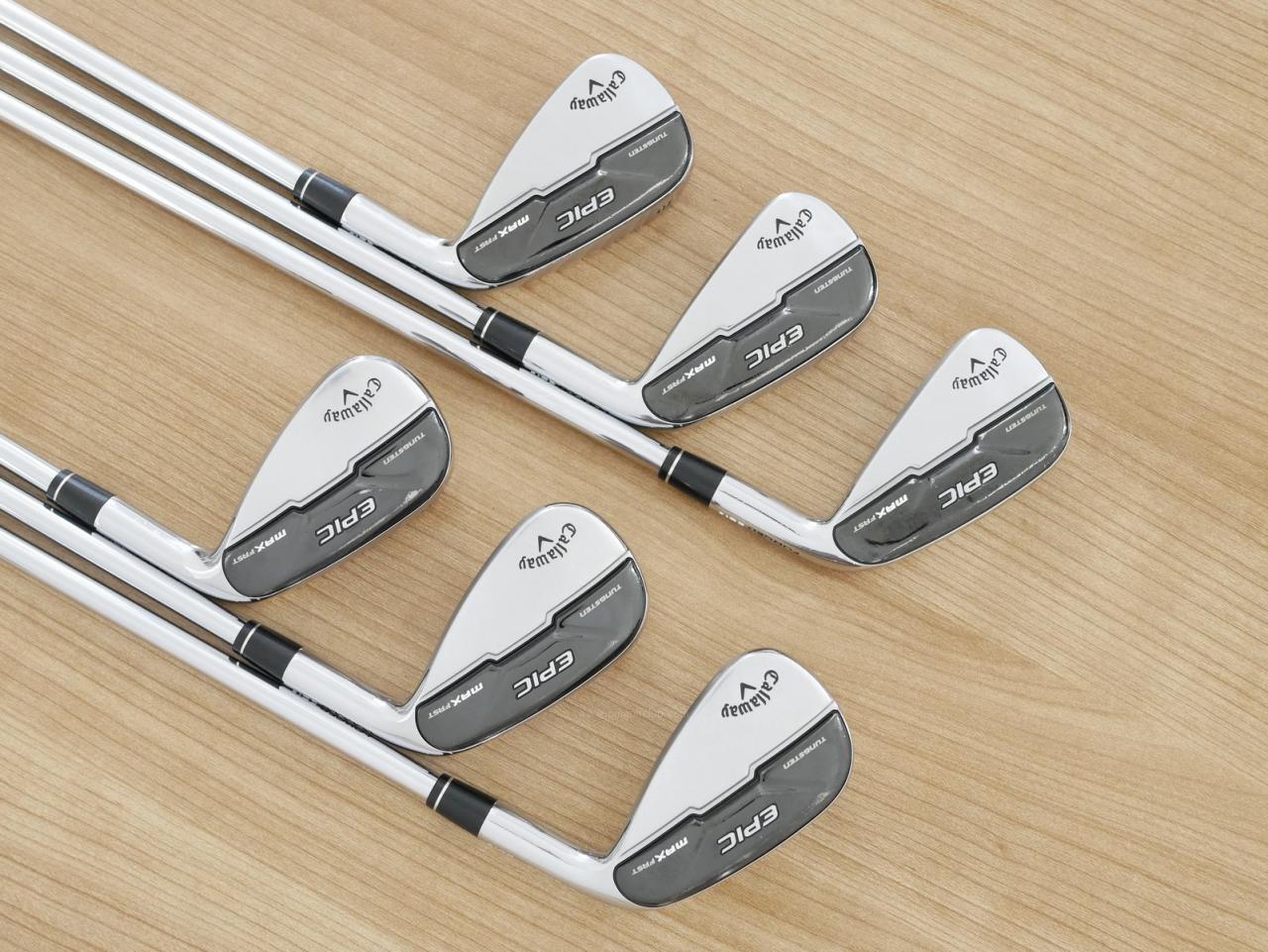 Iron set : Callaway : ชุดเหล็ก Callaway EPIC Max Fast (รุ่นแพงสุด ไกลสุดของ Callaway ปี 2021) มีเหล็ก 6-Pw,Aw (6 ชิ้น) ก้านเหล็ก NS Pro Zelos 7 Flex S