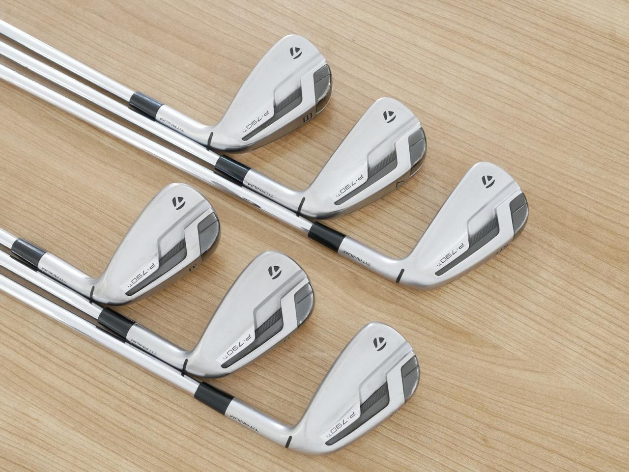 Iron set : Taylormade : ชุดเหล็ก Taylormade P790TI (ตัวท้อปสุด แพงสุด พรีเมียมสุดของ TM.) มีเหล็ก 6-Pw,Aw (6 ชิ้น) ก้านเหล็ก NS Pro ZELOS 8 Flex S