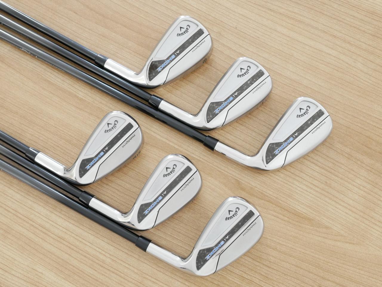 Iron set : Callaway : ชุดเหล็ก Callaway Paradym Ai Smoke (ออกปี 2024 ตีง่ายมาก ไกล Japan Spec.) มีเหล็ก 6-Pw,Aw (6 ชิ้น) ก้านกราไฟต์ Fujikura TENSEI 50 Flex R