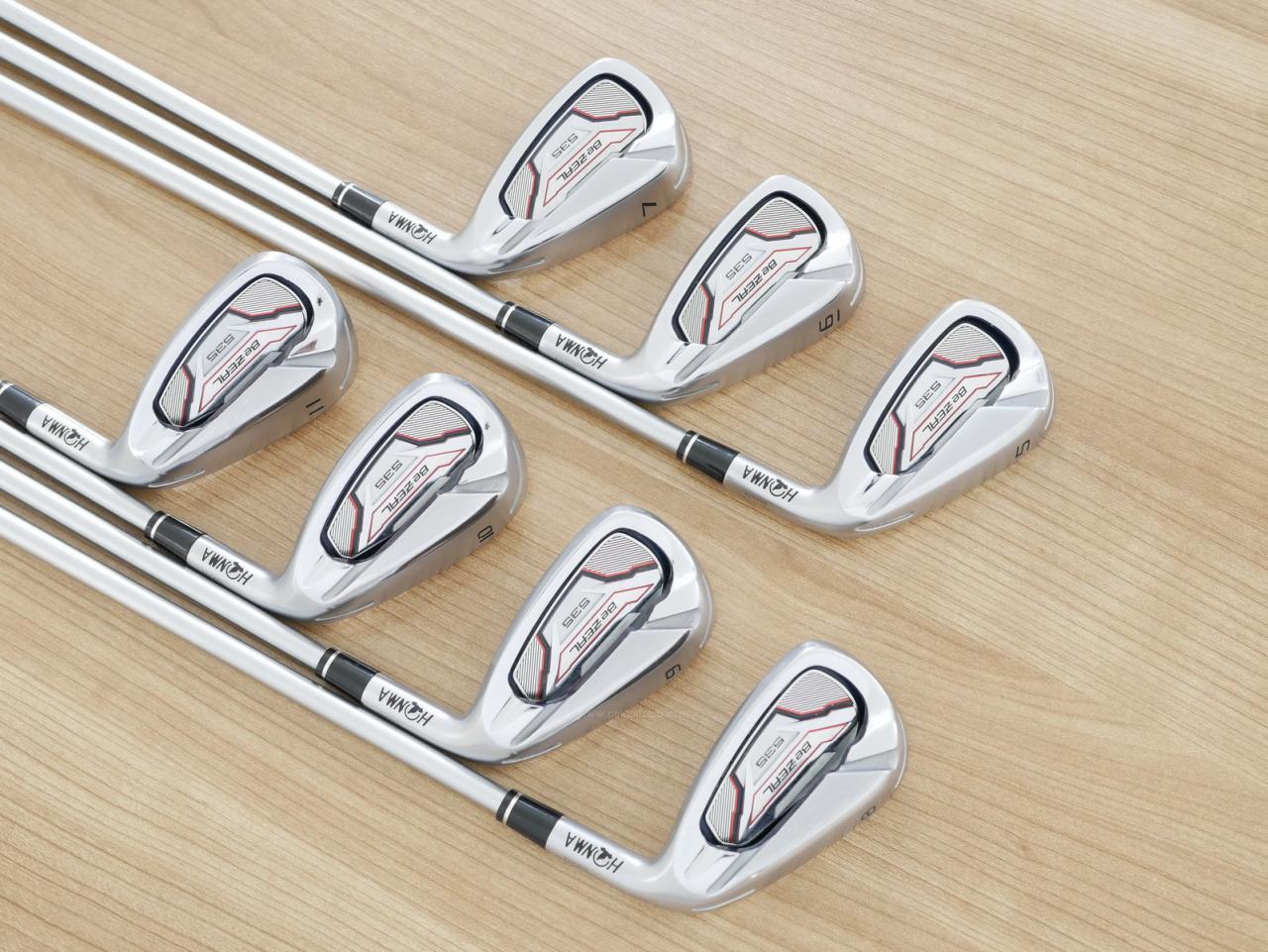 Iron set : Honma : ชุดเหล็ก Honma Bezeal 535 (ปี 2019 รุ่นนี้ใบใหญ่ที่สุดของ Honma) มีเหล็ก 5-11 (7 ชิ้น) ก้านกราไฟต์ Honma Vizard 48 Flex SR