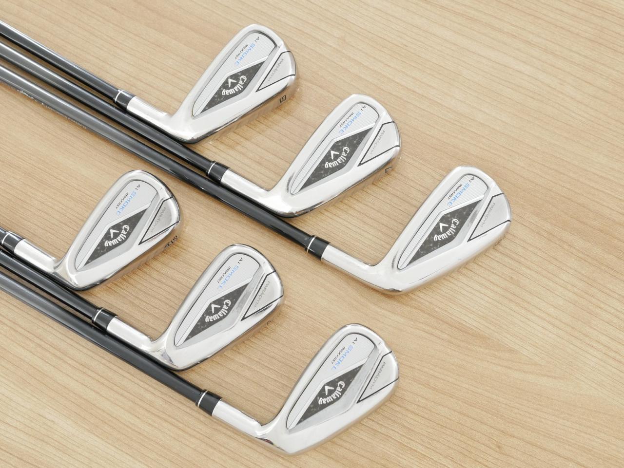 Iron set : Callaway : ชุดเหล็ก Callaway Paradym Ai Smoke Max Fast (ออกปี 2024 ตีง่ายมาก ไกล Japan Spec.) มีเหล็ก 6-Pw,Aw (6 ชิ้น) ก้านกราไฟต์ Mitsubishi TENSEI 40 Flex R
