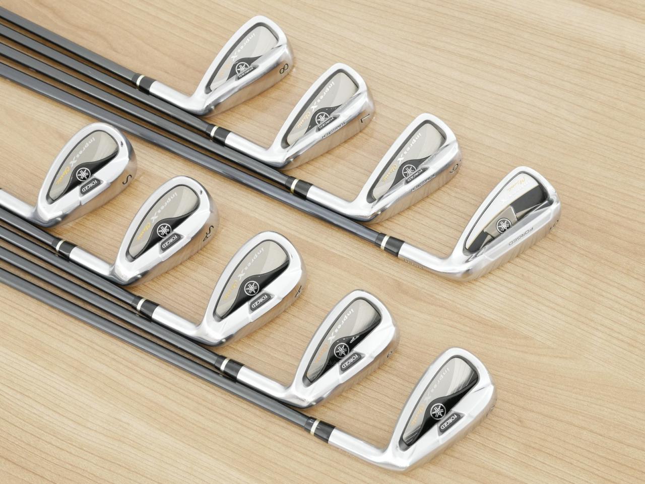 Iron set : Yamaha : ชุดเหล็ก Yamaha Inpres X Classic Forged (ใบใหญ่ เด้ง ไกล) มีเหล็ก 5-Pw,Aw,As,Sw (9 ชิ้น) ก้านกราไฟต์ Flex R
