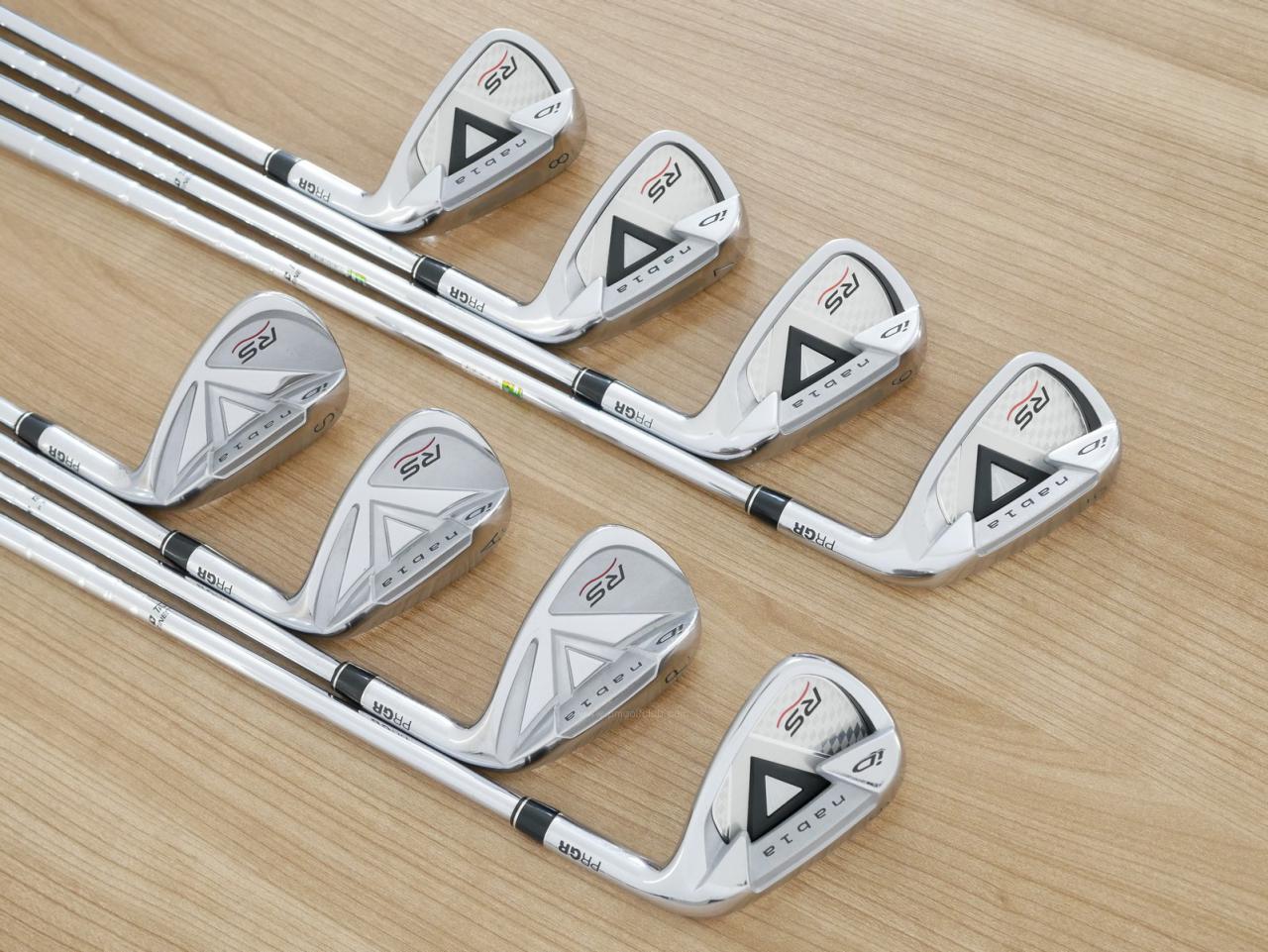 Iron set : PRGR : ชุดเหล็ก PRGR ID Nabla RS Titan Face (ปี 2015 หน้าเด้ง ตีไกล) มีเหล็ก 5-Pw,Aw,Sw (8 ชิ้น) ก้านเหล็ก True Temper XP95 S200