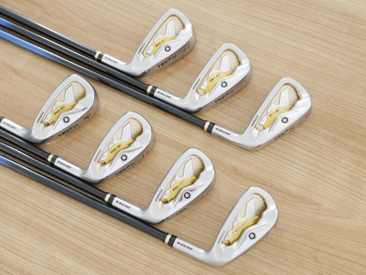 Iron set : Honma : ชุดเหล็ก Honma Beres IS-02 (หน้าเด้ง Forged) มีเหล็ก 6-11,Aw (7 ชิ้น เทียบเท่า 5-Pw,Aw) ก้าน ARMRQ 6 (54) Flex R (2 ดาว)