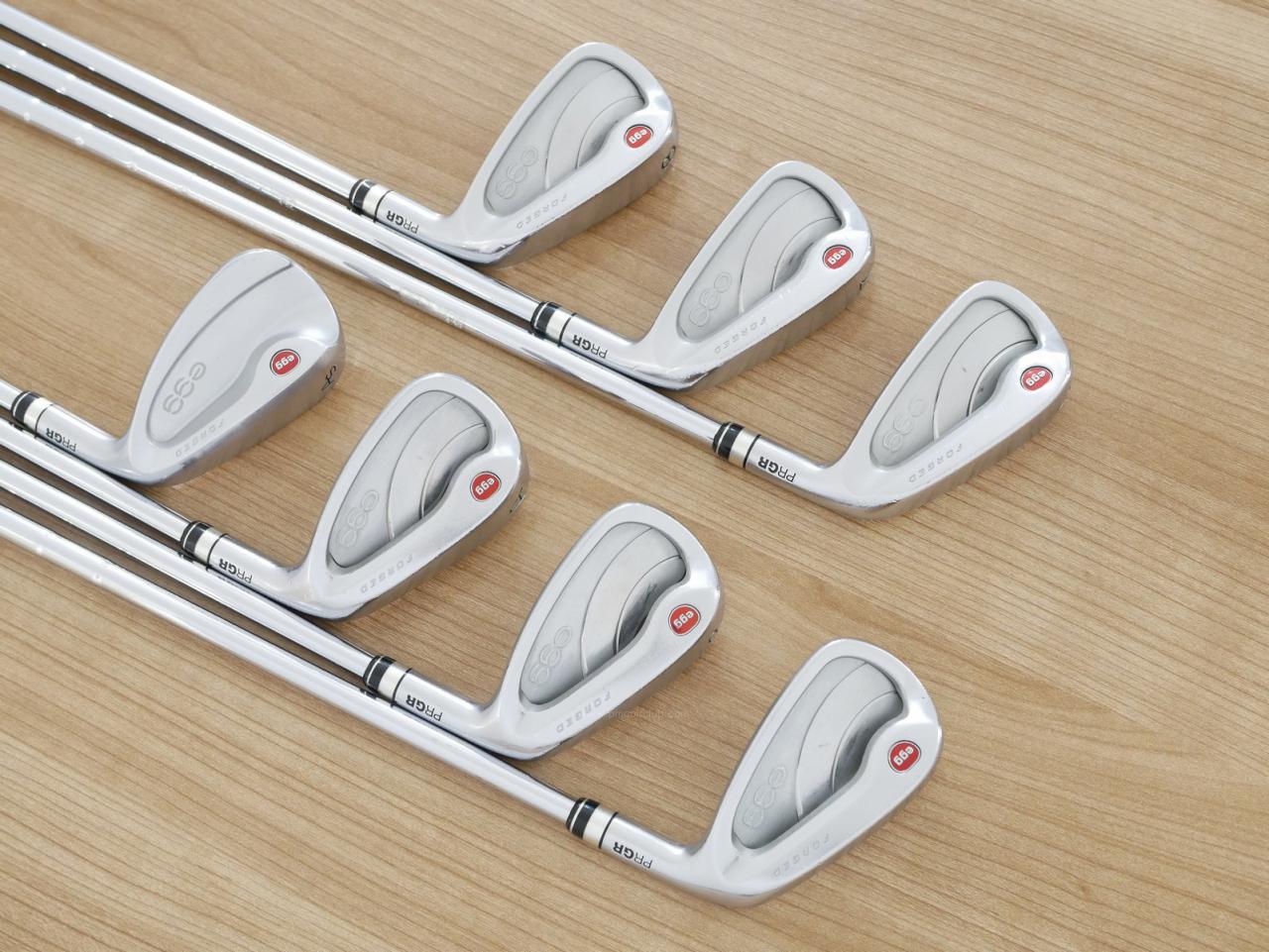 Iron set : PRGR : ชุดเหล็กกระเทย PRGR NEW Egg Forged (รุ่นปี 2020 ตีง่ายและไกลมากๆ เด้งสุดๆ COR 0.82) มีเหล็ก 6-Pw,Aw,As (7 ชิ้น) ก้านเหล็ก NS Pro 950 NEO Flex S