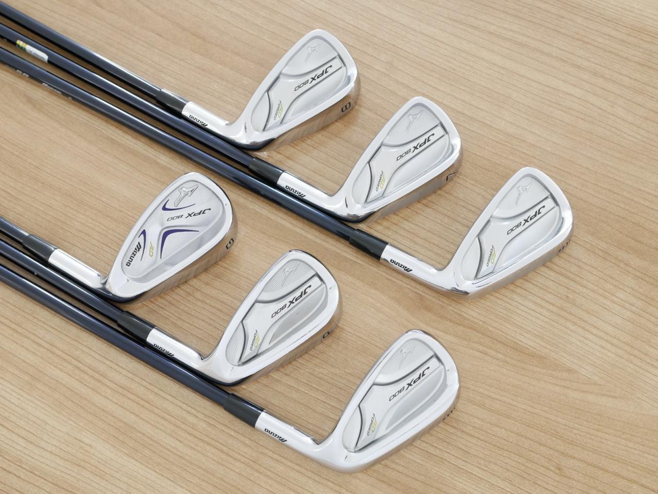 Iron set : Mizuno : ชุดเหล็ก Mizuno JPX 800 AD Forged มีเหล็ก 6-Pw,Aw (6 ชิ้น) ก้านกราไฟต์ Flex SR