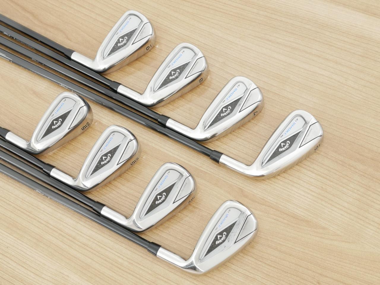 Iron set : Callaway : ชุดเหล็ก Callaway Paradym Ai Smoke HL (ออกปี 2024 ตีง่ายมาก ไกล Japan Spec.) มีเหล็ก 6-Pw,Aw,Gw,Sw (8 ชิ้น) ก้านกราไฟต์ Mitsubishi TENSEI 50 Flex R