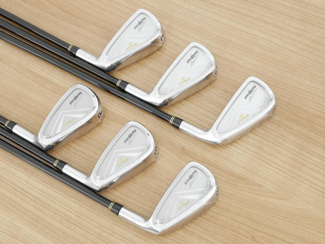 Iron set : Tourstage : ชุดเหล็ก Tourstage V300 IV (Forged) มีเหล็ก 5-Pw (6 ชิ้น) ก้านกราไฟต์ Flex R