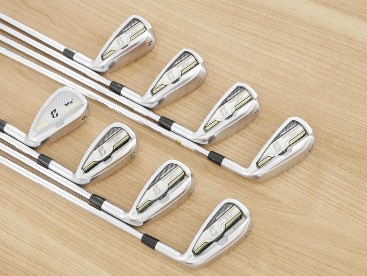 Iron set : Bridgestone : ชุดเหล็ก Bridgestone JGR Hybrid Forged (ตีไกลกว่าตัวอื่น 2 เบอร์) มีเหล็ก 5-P1,P2,Aw (8 ชิ้น) ก้านเหล็ก NS Pro ZELOS 8 Flex R