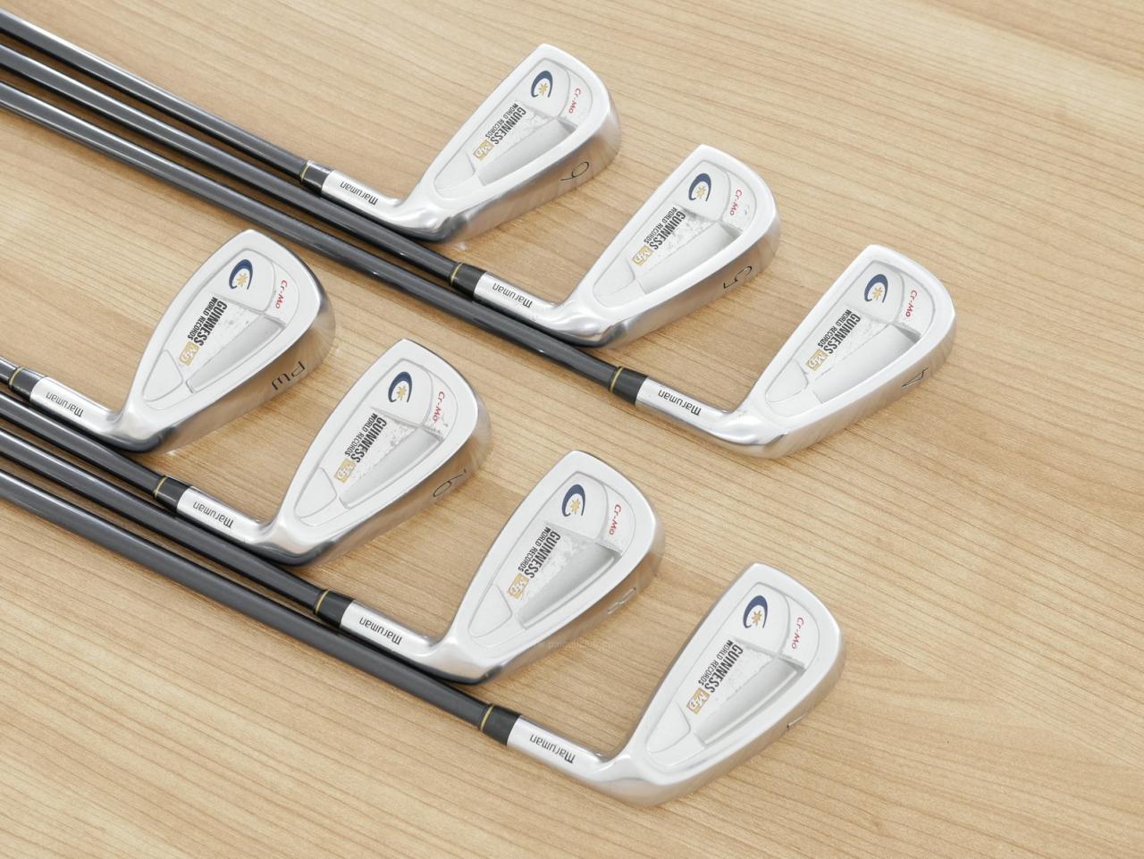 Iron set : Maruman : ชุดเหล็ก Maruman Guiness MD Cr-Mo มีเหล็ก 4-Pw (7 ชิ้น) ก้านกราไฟต์ Flex S
