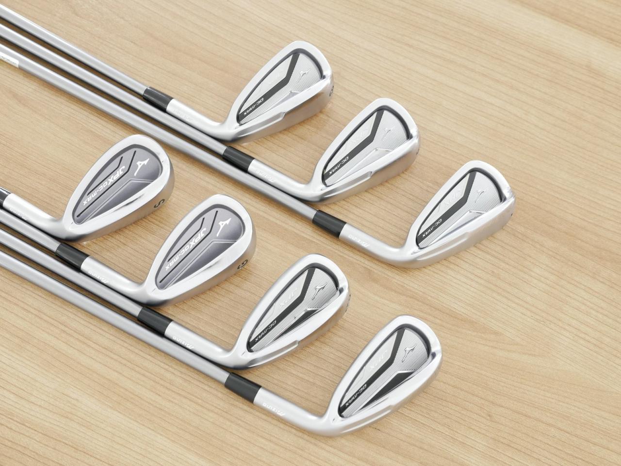 Iron set : Mizuno : ชุดเหล็ก Mizuno JPX DC-MAX (ตีง่าย ไกลมาก) มีเหล็ก 7-Pw,Pg,Gw.Sw (7 ชิ้น) ก้านกราไฟต์ Fujikura Speeder MAX i48 Flex R