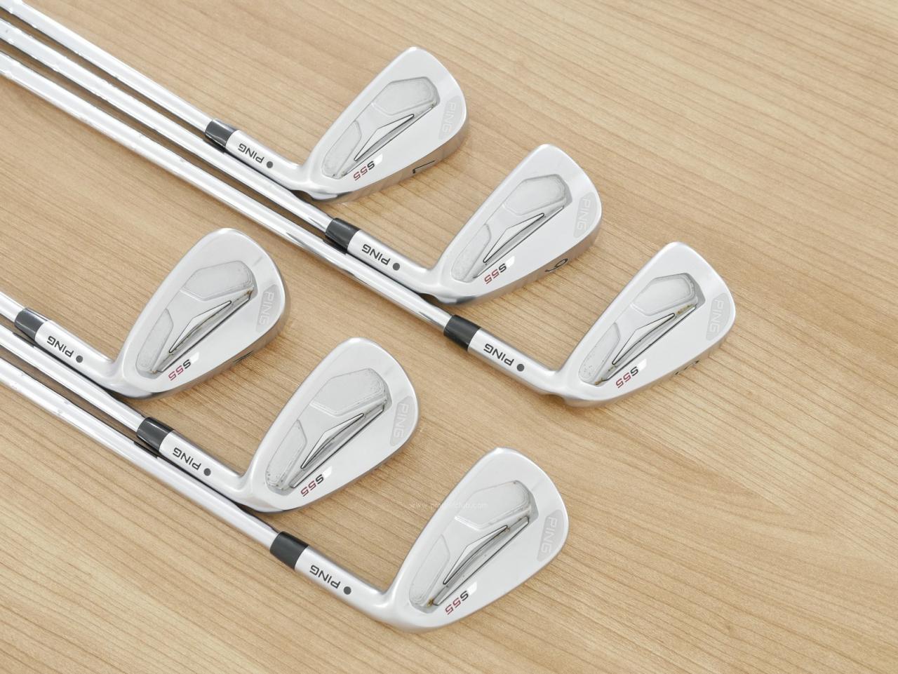 Iron set : Ping : ชุดเหล็ก Ping S55 มีเหล็ก 5-Pw (6 ชิ้น) ก้านเหล็ก Ping CFS Flex S