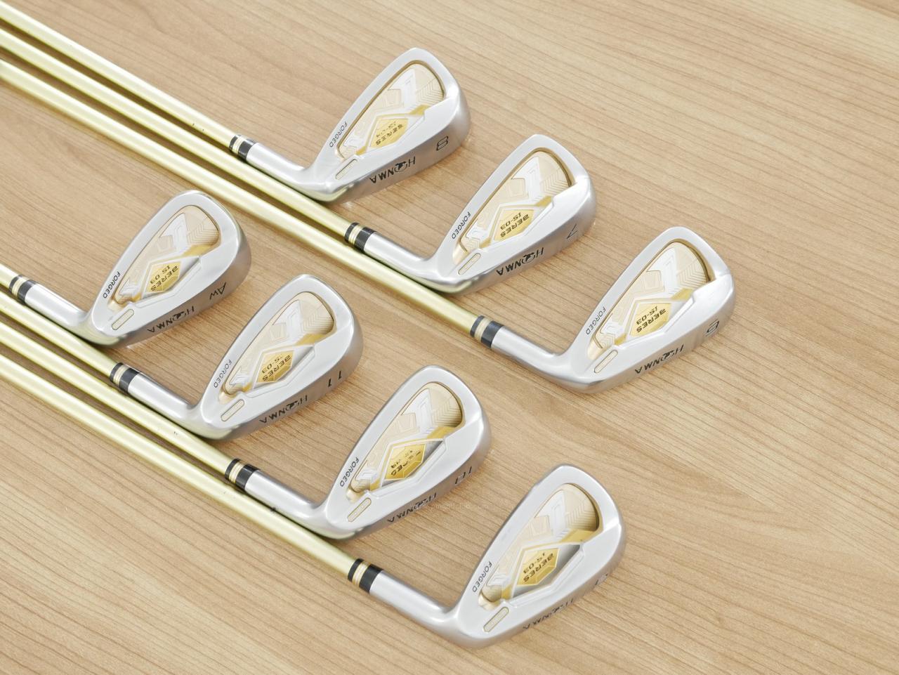 Iron set : Honma : ชุดเหล็ก Honma Beres IS-03 (ปี 2015 หน้าเด้ง Forged) มีเหล็ก 6-11,Aw (7 ชิ้น เทียบเท่า 4-Pw) ก้าน ARMRQ 8 (49) FLex R (2 ดาว)