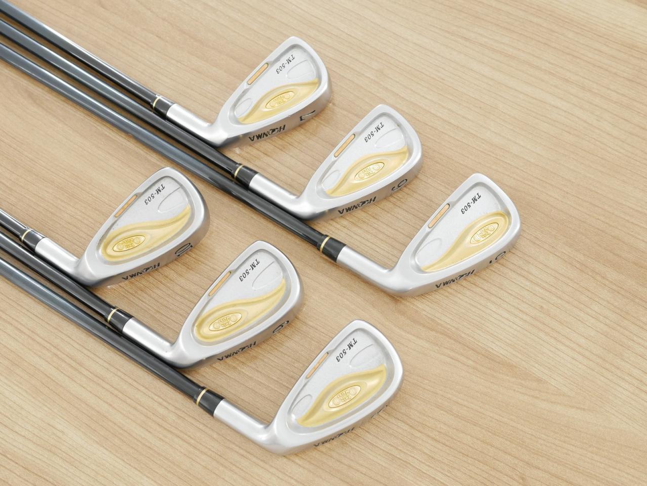 Iron set : Honma : ชุดเหล็ก Honma TwinMarks TM-503 มีเหล็ก 5-10 (6 ชิ้น) ก้านกราไฟต์ Honma TK-353 Twin Kick Flex R2 (2 ดาว)