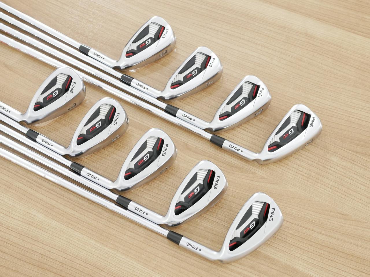 Iron set : Ping : ชุดเหล็ก Ping G410 (รุ่นปี 2019 Japan Spec. ใบใหญ่ ง่าย ไกล) มีเหล็ก 5-Pw,Aw,Sw,Lw (9 ชิ้น) ก้านเหล็ก NS Pro Modus 105 Flex S