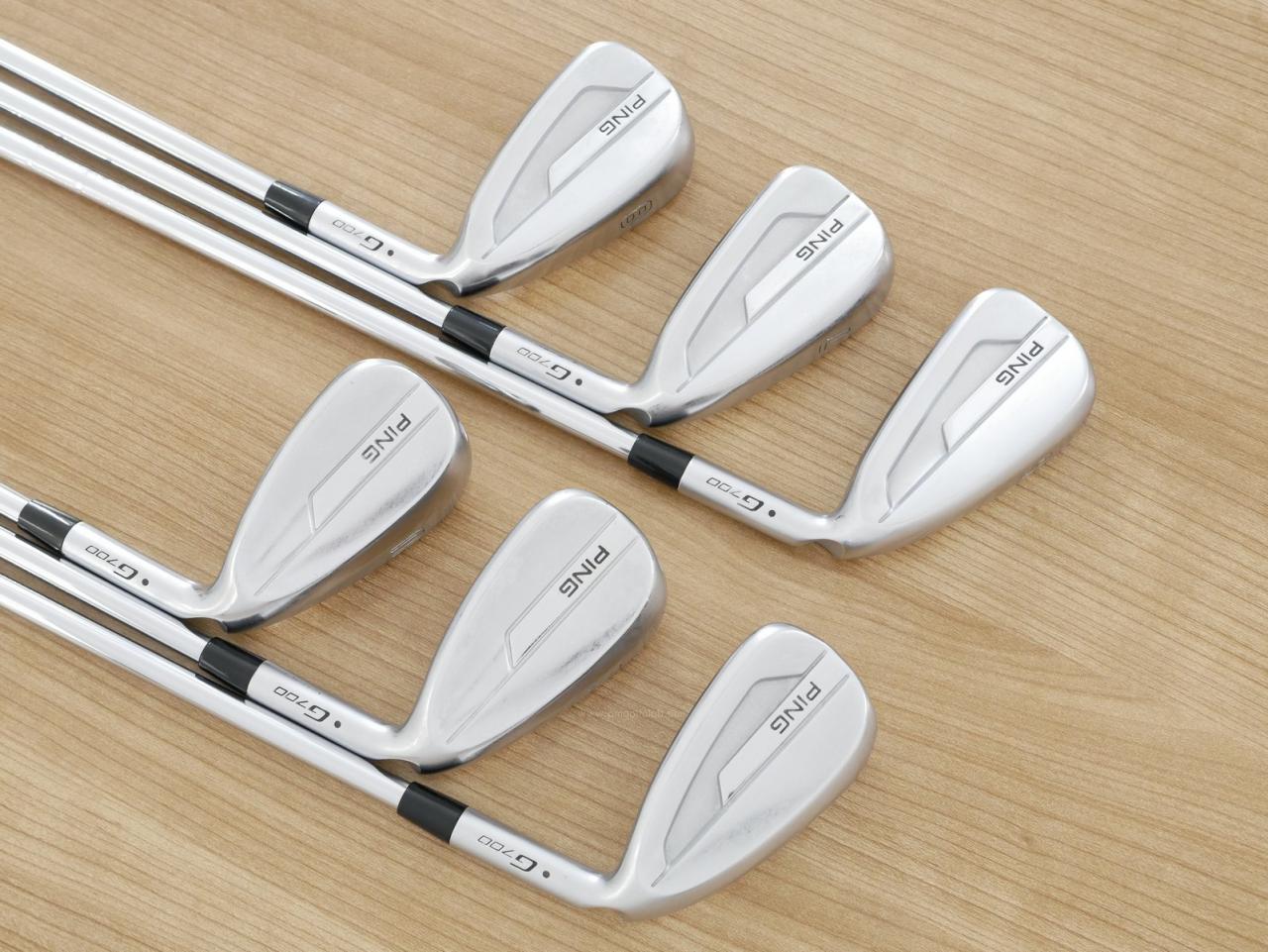 Iron set : Ping : ชุดเหล็ก Ping G700 (ปี 2019 Japan Spec. ใบใหญ่ ง่ายที่สุด ไกลที่สุดของ Ping) มีเหล็ก 6-Pw,Aw (6 ชิ้น) ก้านเหล็ก NS Pro 850 Flex R