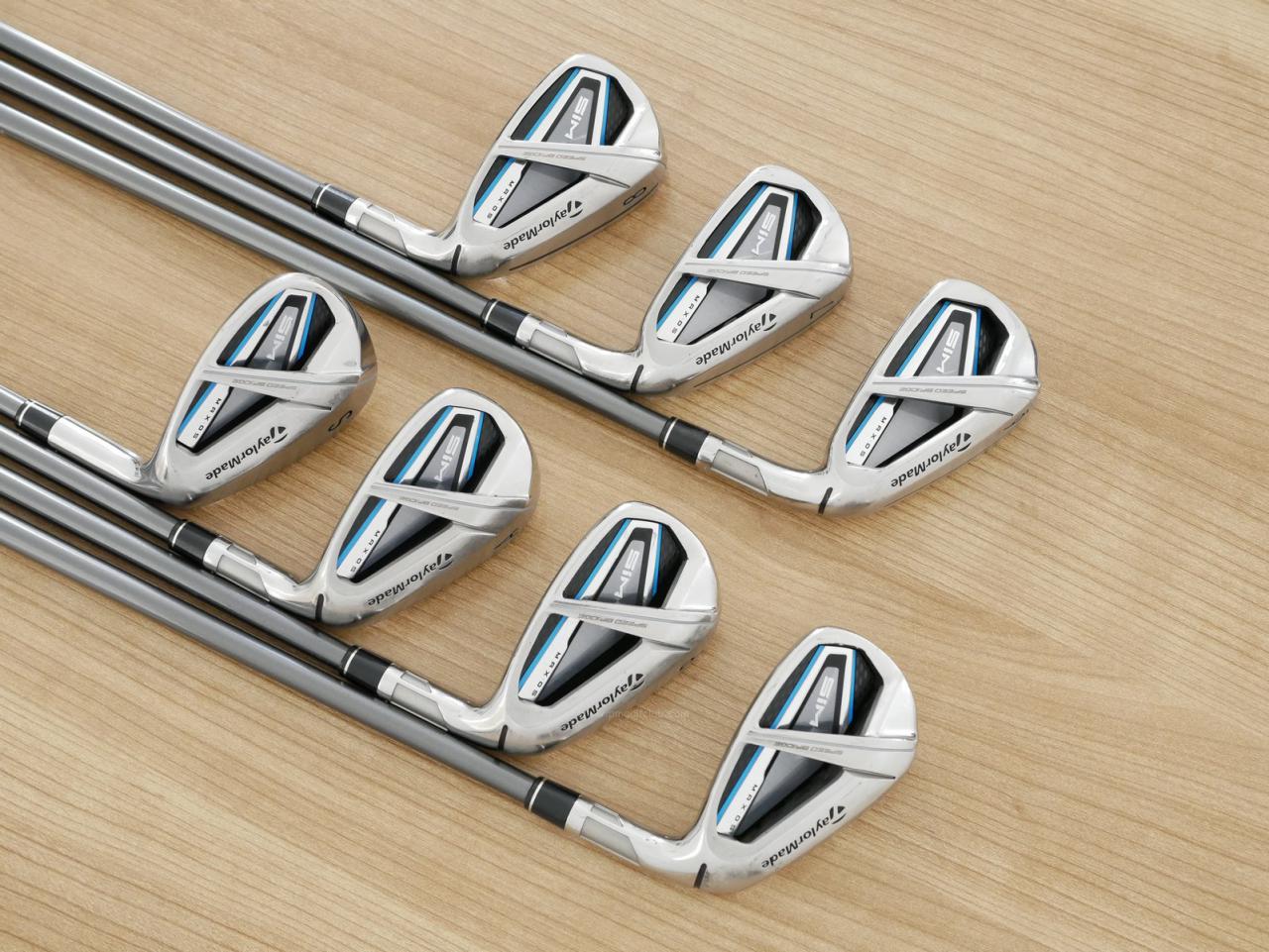 Iron set : Taylormade : ชุดเหล็ก Taylormade SIM MAX OS (ออกปี 2020 Japan Spec.) มีเหล็ก 6-Pw,Aw,Sw (7 ชิ้น) ก้านกราไฟต์ Mitsubishi Tensei TM60 Flex R