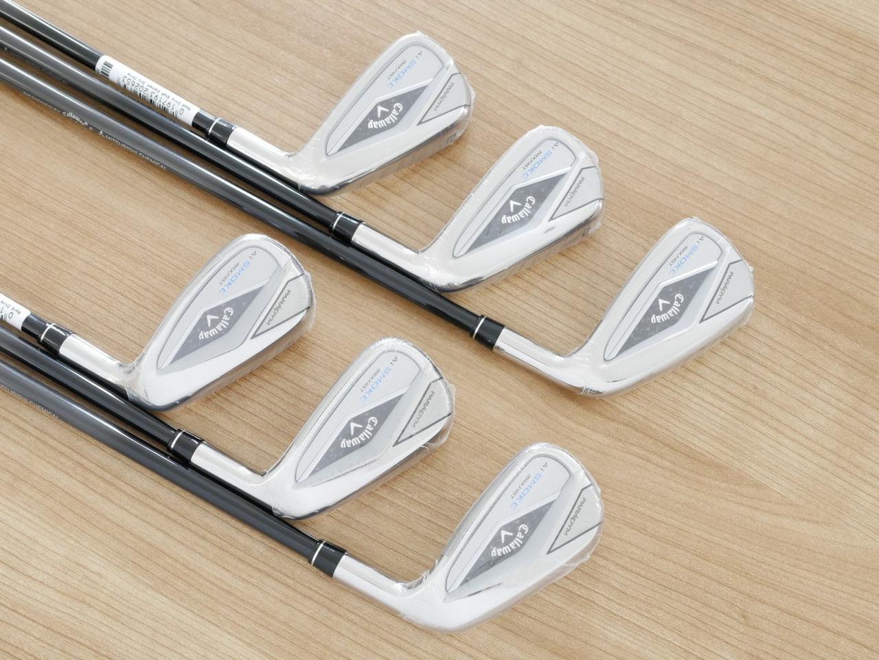 Iron set : Callaway : **ของใหม่ ยังไม่แกะพลาสติก** ชุดเหล็ก Callaway Paradym Ai Smoke Max Fast (ออกปี 2024 ตีง่ายมาก ไกล Japan Spec.) มีเหล็ก 6-Pw,Gw (6 ชิ้น) ก้านกราไฟต์ Fujikura TENSEI 40 Flex R