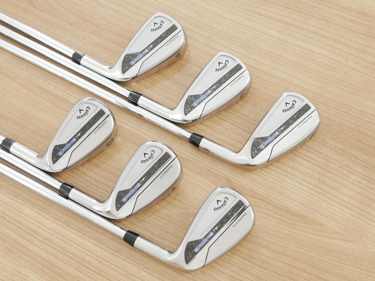 Iron set : Callaway : ชุดเหล็ก Callaway Paradym Ai Smoke (ออกปี 2024 ตีง่ายมาก ไกล Japan Spec.) มีเหล็ก 6-Pw,Aw (6 ชิ้น) ก้านเหล็ก NS Pro ZELOS 7 Flex S