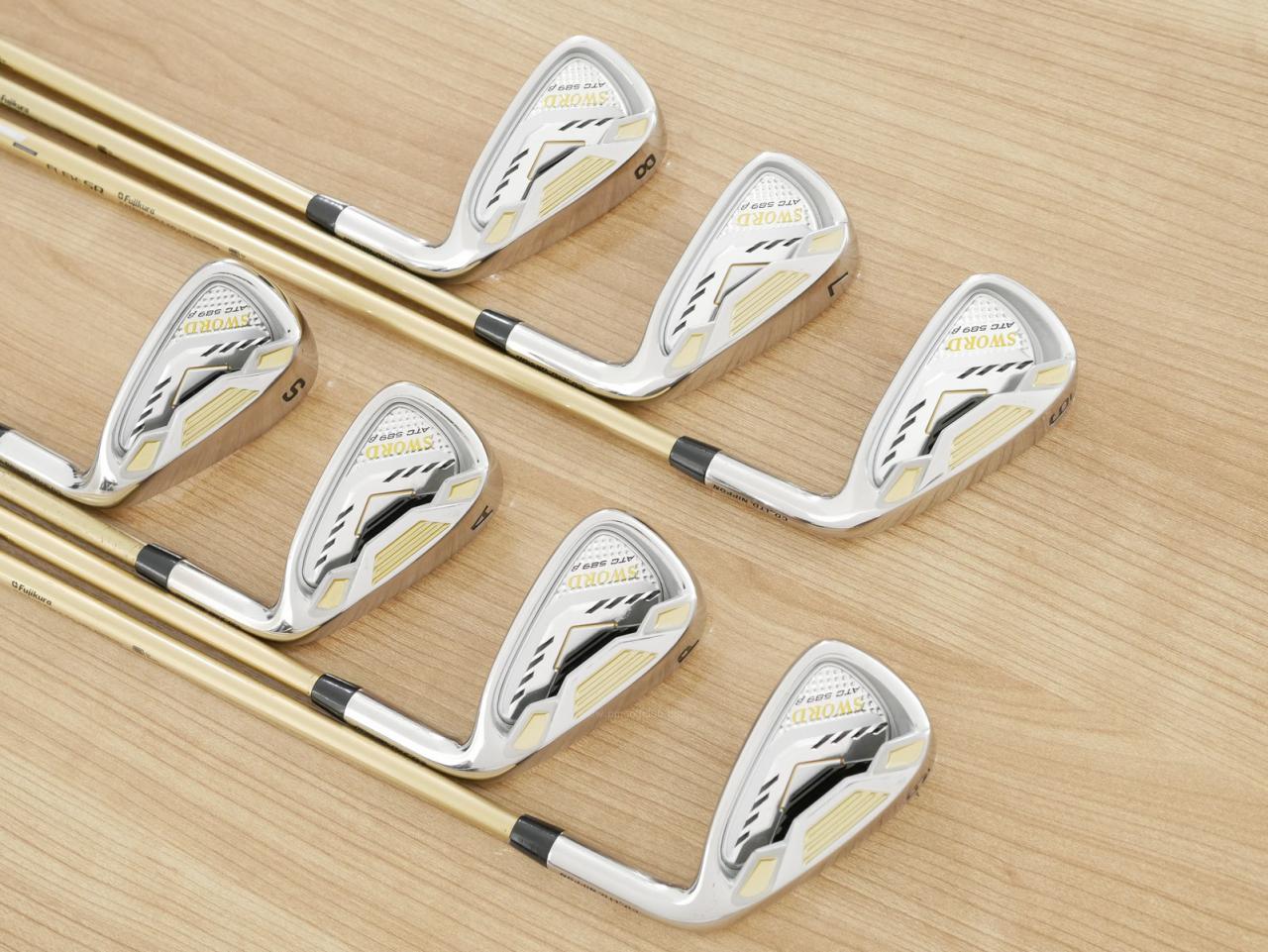 Iron set : Katana : ชุดเหล็ก Katana Sword ATC-589b (ปี 2017) มีเหล็ก 6-Pw,Aw,Sw (7 ชิ้น) ก้านกราไฟต์ Fujikura Speeder 589 Flex SR