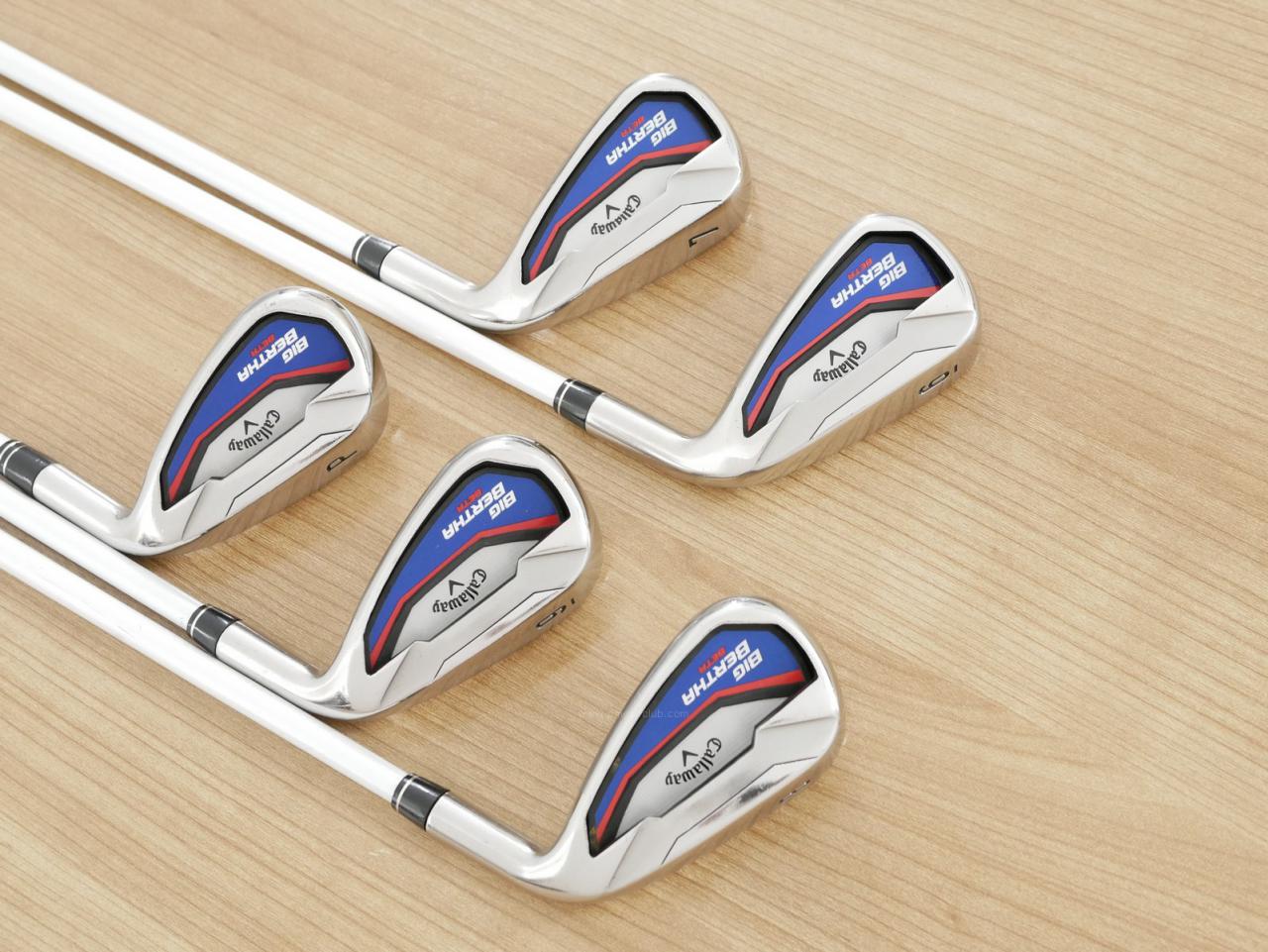 Iron set : Callaway : ชุดเหล็ก Callaway Big Bertha Beta (ใบใหญ่ ตีง่ายมาก) มีเหล็ก 6-Pw (5 ชิ้น) ก้านกราไฟต์ Fujikura Air Speeder Flex SR