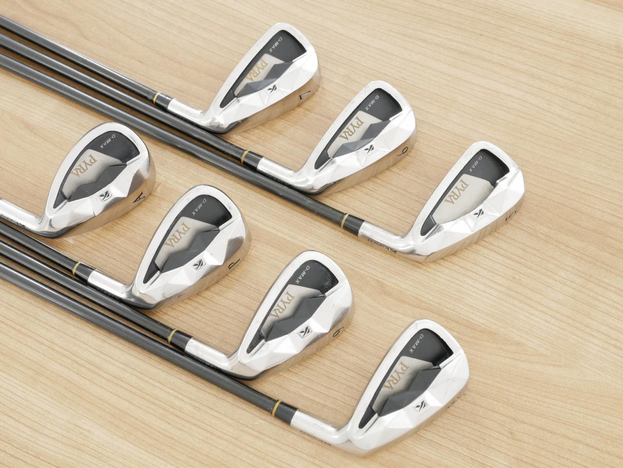 Iron set : Kasco : ชุดเหล็ก Kasco D-Max PYRA มีเหล็ก 5-Pw,Aw (7 ชิ้น) ก้านกราไฟต์ Flex R