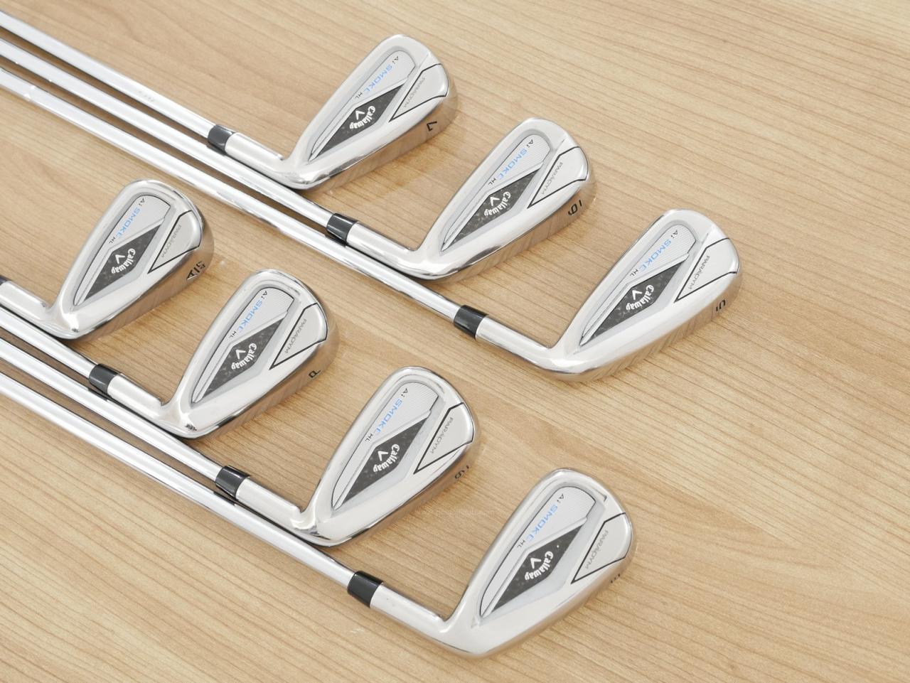 Iron set : Callaway : ชุดเหล็ก Callaway Paradym Ai Smoke HL (ออกปี 2024 ตีง่ายมาก ไกล Japan Spec.) มีเหล็ก 5-Pw,Aw (7 ชิ้น) ก้านเหล็ก NS Pro ZELOS 7 Flex S