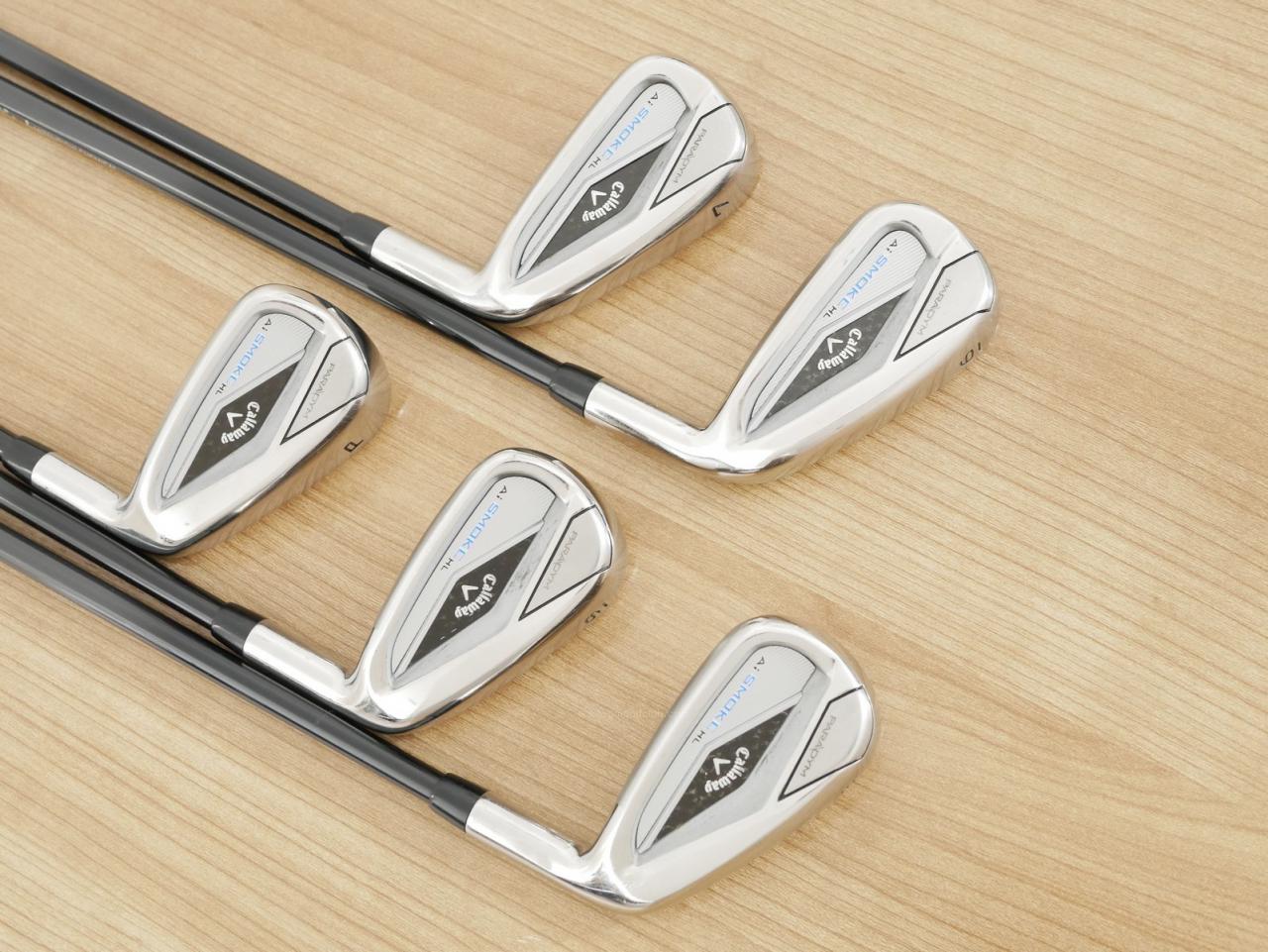 Iron set : Callaway : ชุดเหล็ก Callaway Paradym Ai Smoke HL (ออกปี 2024 ตีง่ายมาก ไกล Japan Spec.) มีเหล็ก 6-Pw (5 ชิ้น) ก้านกราไฟต์ Mitsubishi TENSEI 50 Flex S