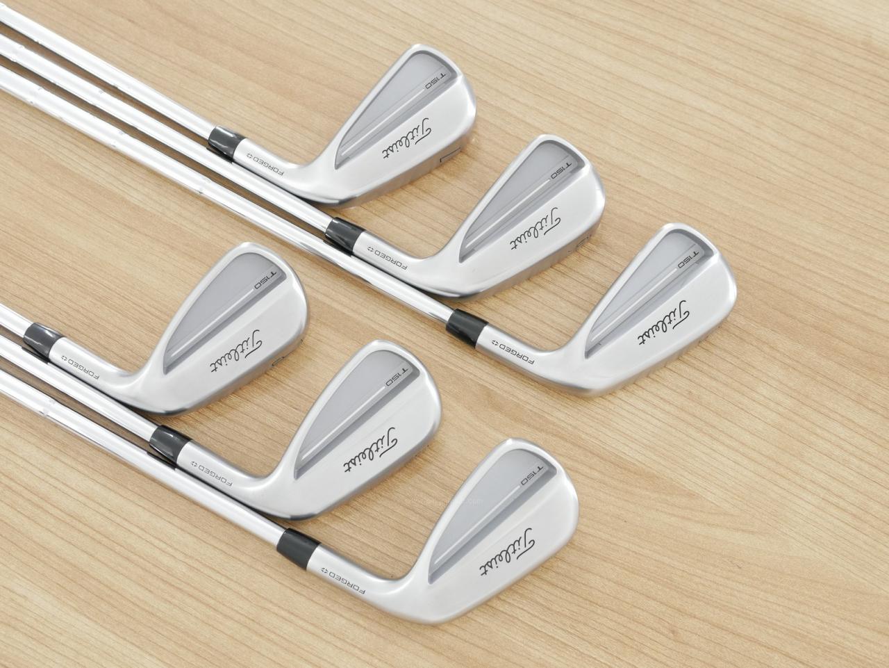 Iron set : Titleist : ชุดเหล็ก Titleist T150 Forged (รุ่นล่าสุด ออกปี 2025 นุ่ม แน่น คม) มีเหล็ก 5-Pw (6 ชิ้น) ก้านเหล็ก True Temper AMT Silver Flex S