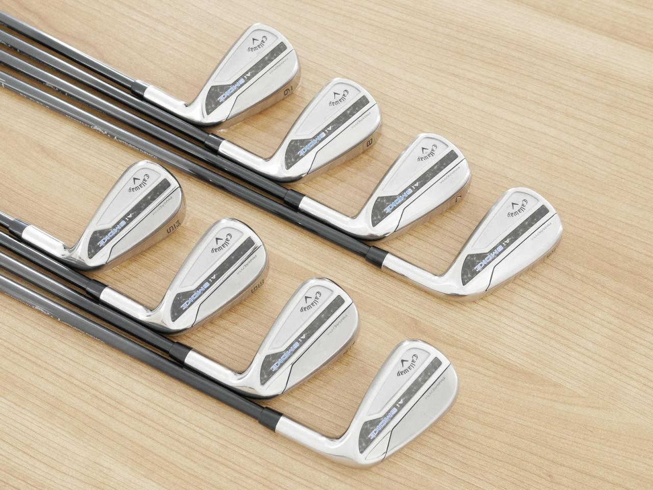 Iron set : Callaway : ชุดเหล็ก Callaway Paradym Ai Smoke (ออกปี 2024 ตีง่ายมาก ไกล Japan Spec.) มีเหล็ก 6-Pw,Aw,Gw,Sw (8 ชิ้น) ก้านกราไฟต์ Fujikura TENSEI 50 Flex R