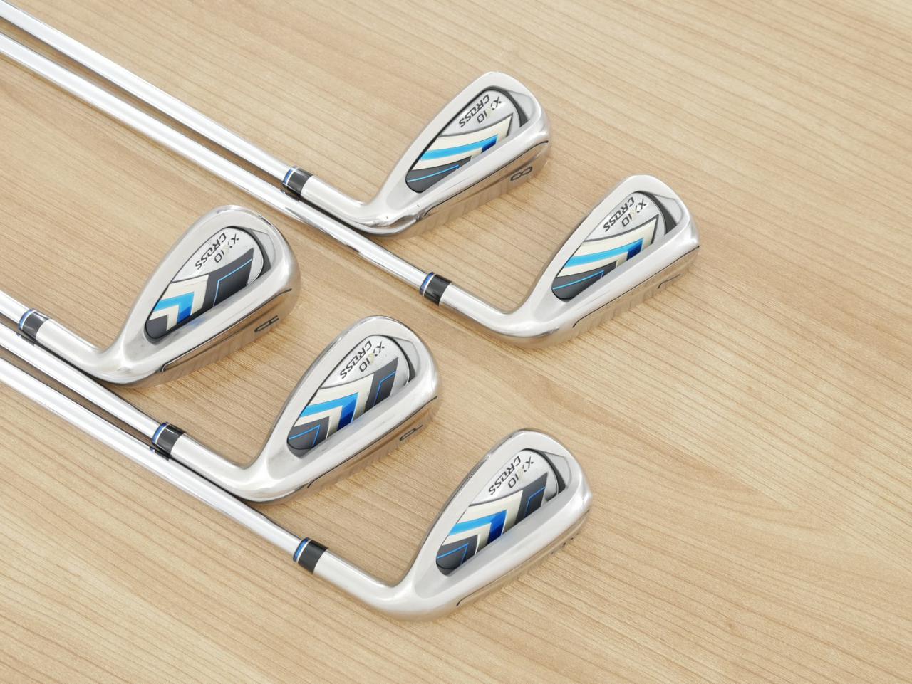 Iron set : XXIO : ชุดเหล็ก XXIO Cross 2 (ออกปี 2021 ตีไกลที่สุดของที่สุดจาก XXIO หน้าเด้งสุดๆ) มีเหล็ก 7-Pw,Aw (5 ชิ้น ตีไกลกว่าปกติ 2 เบอร์) ก้านเหล็ก NS Pro 860 DST Flex R