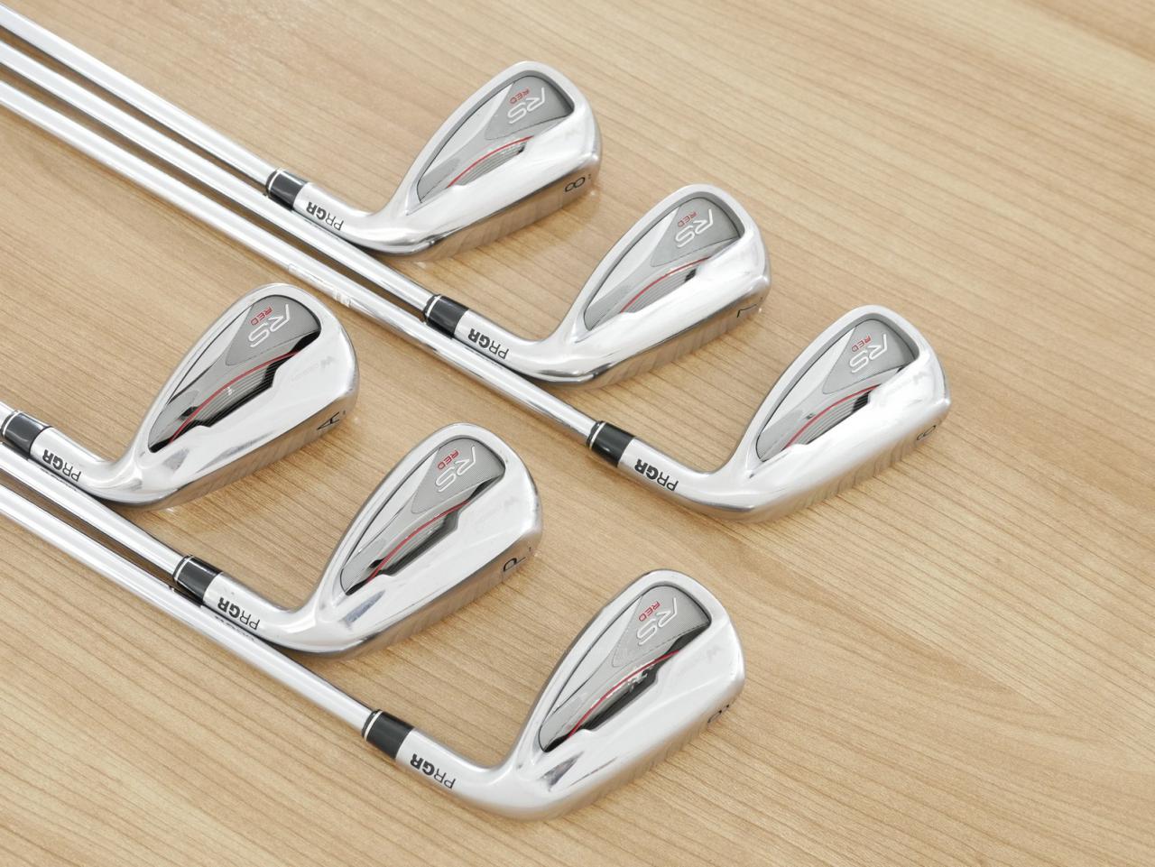 Iron set : PRGR : ชุดเหล็ก PRGR RS Red (รุ่นปี 2020 หน้าเด้ง ตีไกลมาก) มีเหล็ก 6-Pw,Aw (6 ชิ้น) ก้านเหล็ก NS Pro 80 Flex SR (M-40)