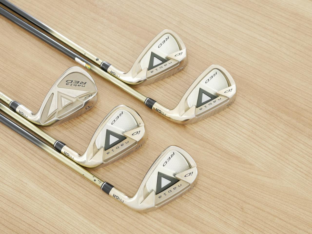 Iron set : PRGR : ชุดเหล็ก PRGR ID Nabla Red Titan (รุ่นท๊อปสุด หน้าเด้ง ไกลมาก) มีเหล็ก 6-Pw (5 ชิ้น) ก้านกราไฟต์ M-37 Flex R