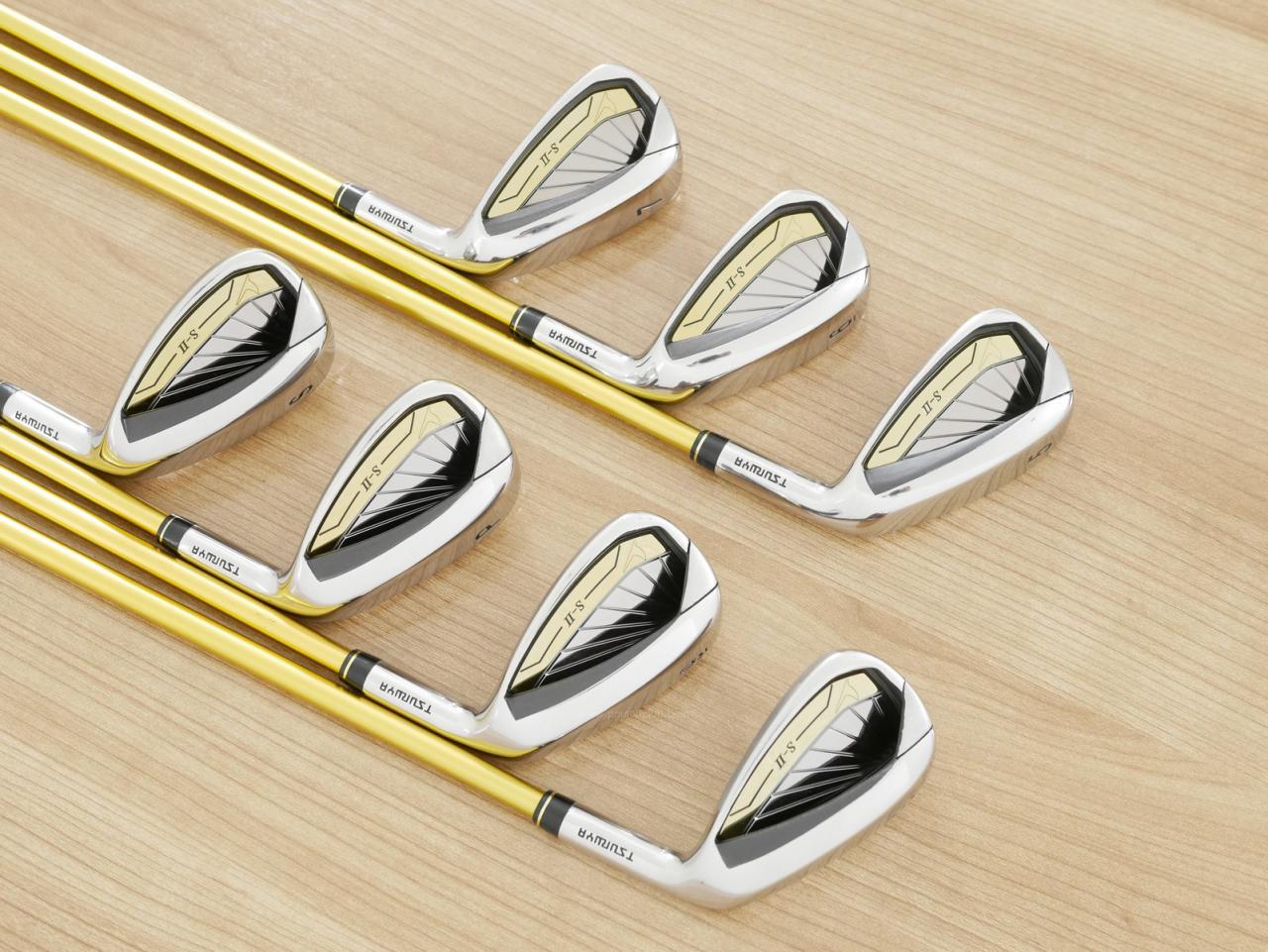 Iron set : Tsuruya : ชุดเหล็ก Tsuruya S-II (ใบใหญ่ ตีง่าย) มีเหล็ก 5-Pw,Sw (7 ชิ้น) ก้านกราไฟต์ Flex R