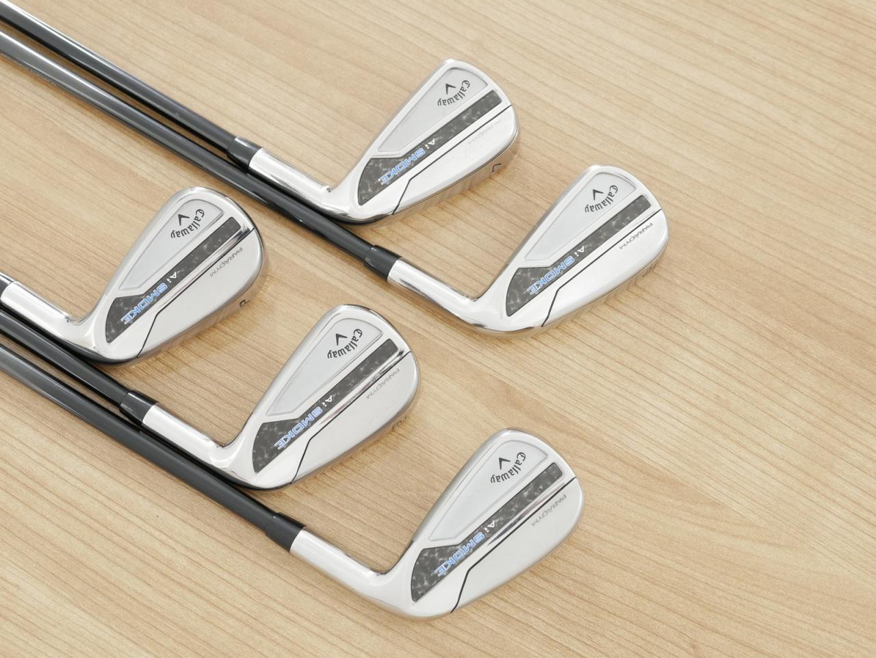 Iron set : Callaway : ชุดเหล็ก Callaway Paradym Ai Smoke (ออกปี 2024 ตีง่ายมาก ไกล Japan Spec.) มีเหล็ก 6-Pw (5 ชิ้น) ก้านกราไฟต์ Mitsubishi TENSEI 50 Flex R