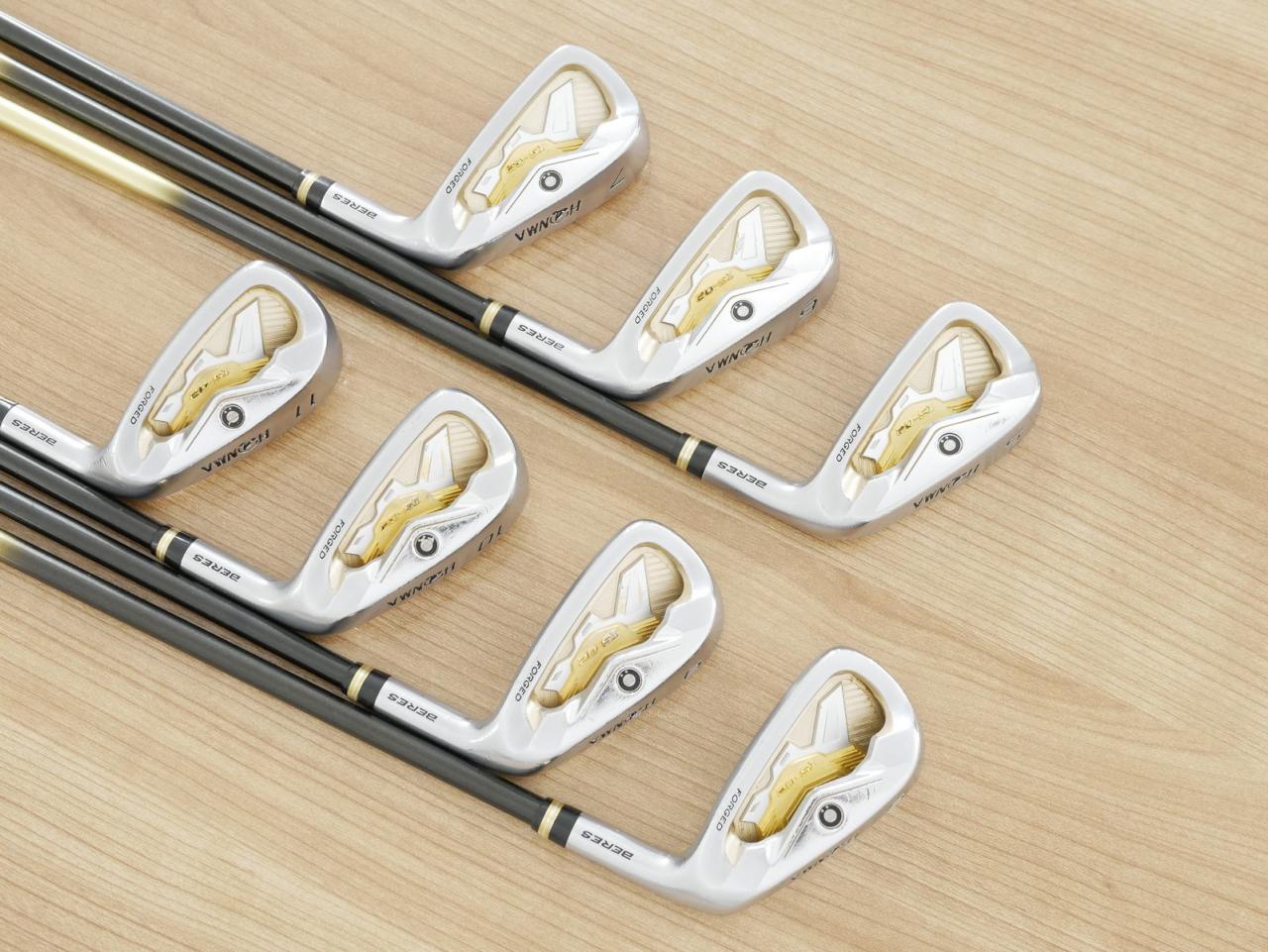 Iron set : Honma : ชุดเหล็ก Honma Beres IS-02 (หน้าเด้ง Forged) มีเหล็ก 5-11 (7 ชิ้น เทียบเท่า 4-Pw) ก้าน ARMRQ 6 (49) Flex R (2 ดาว)